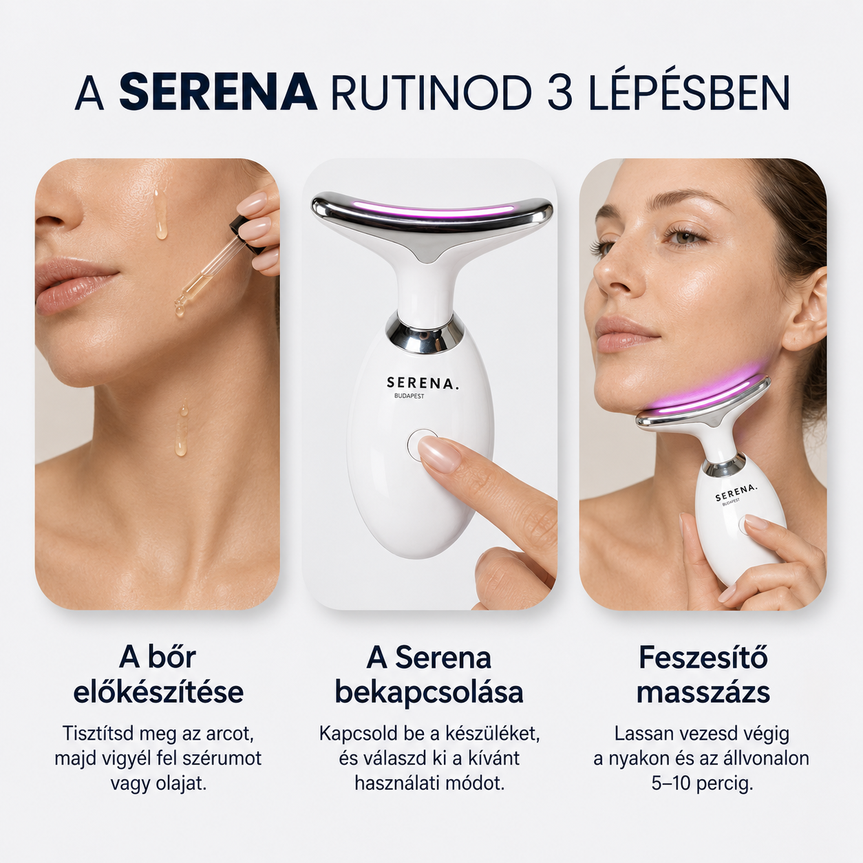 SERENA Bőrfeszesítő és Ráncfinomító készülék